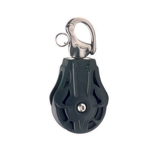 Ball Bearing Single Block Sheave Dia 70mm - Swivelling Snap Shackle
