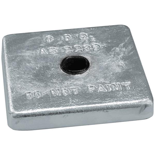 Zinc Square Block Anode Bolt-on