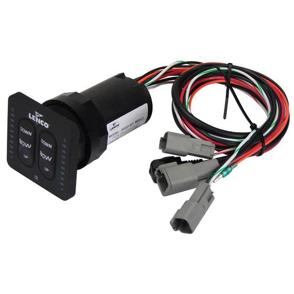 Trim Tab Switch Kit - 12/24V LED Integrated Switch Kit (Single) - Suits Single Actuator