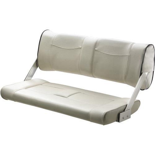 FERRY BENCH Bench seat with adjustable backrest - White with dark blue seams