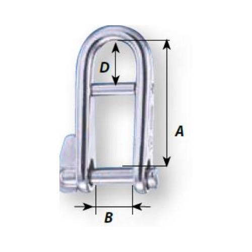 Key Pin Shackle with Bar