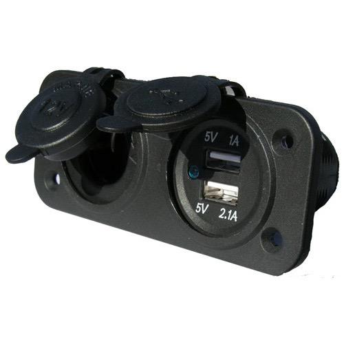 USB and Power Sockets - Dual Flush Mount