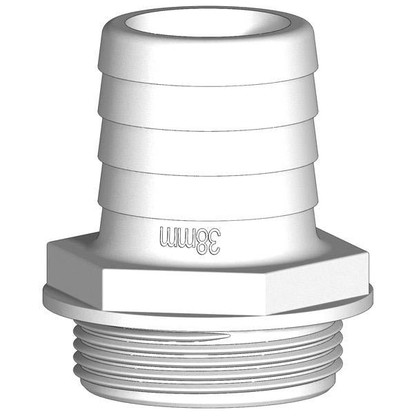 1-1/2" BSP (M) Aquavalve Hose Tail - Straight