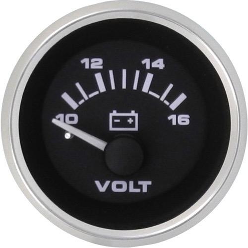 Premier Pro Domed Gauge - Voltmeter - Stainless Steel