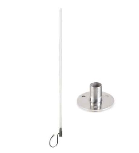 Marine WideBand Omni HG 7 / 10dBi Antenna - No Cable - Suits 3G/4G Routers - Stainles Steel Fixed Base