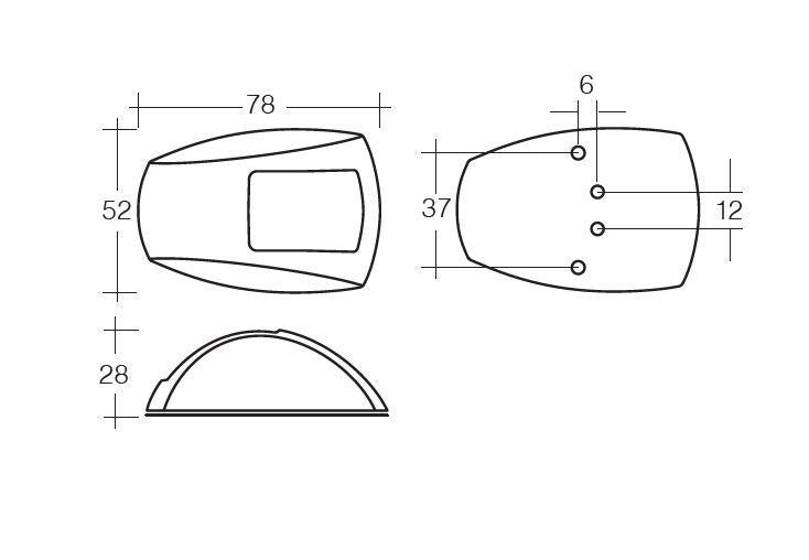 9-33 Volt 1 Nautical Mile L.E.D Port & Starboard Lamps with Clear Lenses Blister Pack (Pair)