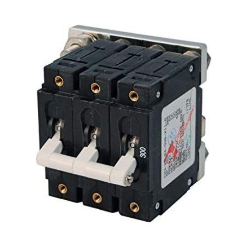 C-Series Toggle Triple Pole Circuit Breaker White 300A DC 65V Max DC