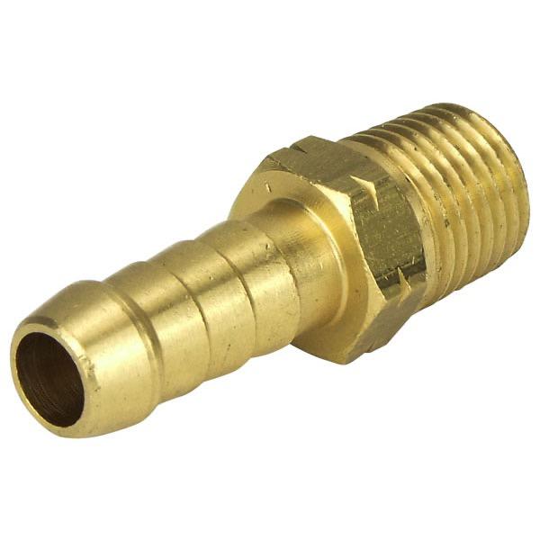 3/8" BSP Male Brass Straight 3/8" 9.5mm Hose Tail