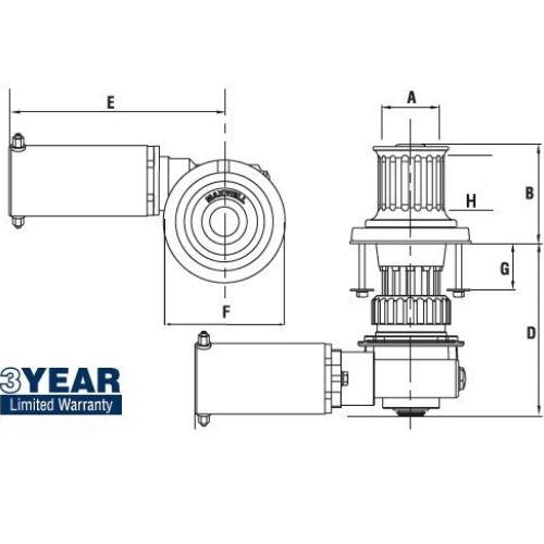 1000 VC Hydraulic 100TDC Vertical Capstan