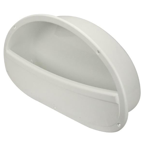 Side Pocket Storage Case - Off White - Oval - 535 x 320 x 120mm