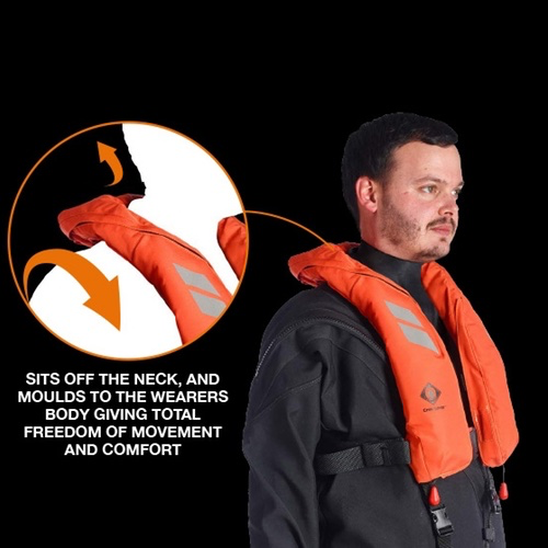 Seacrewsader 290N Solas 3D Lifejacket - Automatic, Harness With Hood