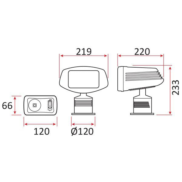 Spot Light - Joy Stick - 12V (White)