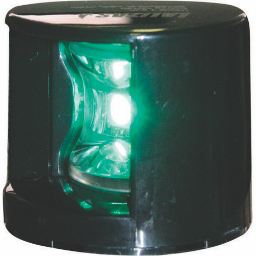 LED Port & Starboard Navigation Lights - Black Horizontal Mount - 12V