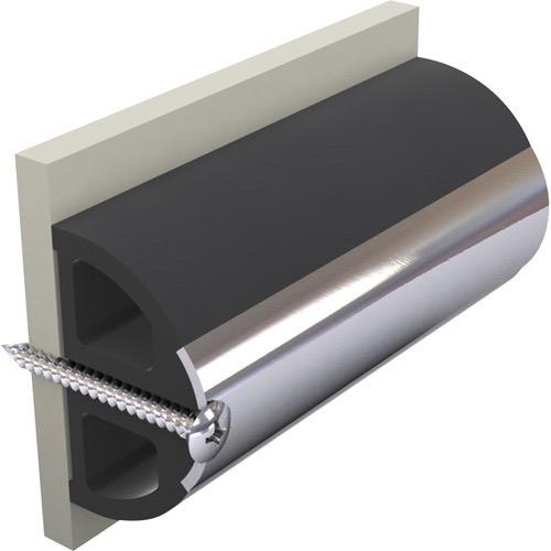 Set of 2 stainless steel end pieces for rubbing strake