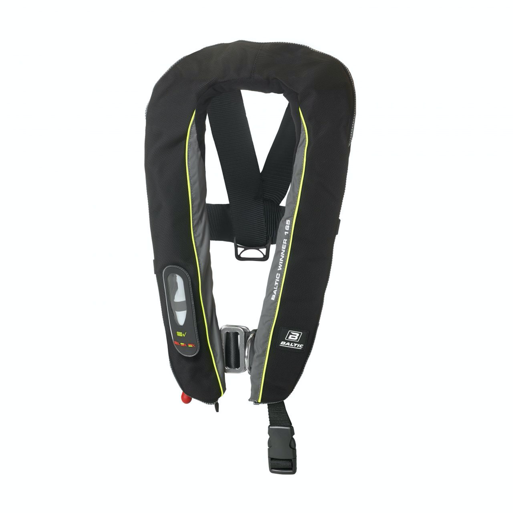 Winner 165 - Manual Inflatable Lifejacket with Harness - Black/Gray