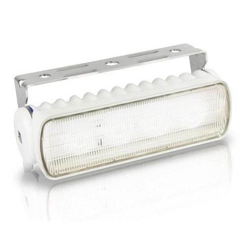 9-33V DC Sea Hawk-R LED Floodlight - Warm White Light, White Housing - Spread