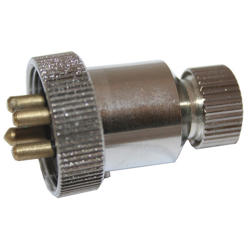 Power Plug - Chrome Plated Brass - 12 or 24 Volts - Two Pin Plug Only