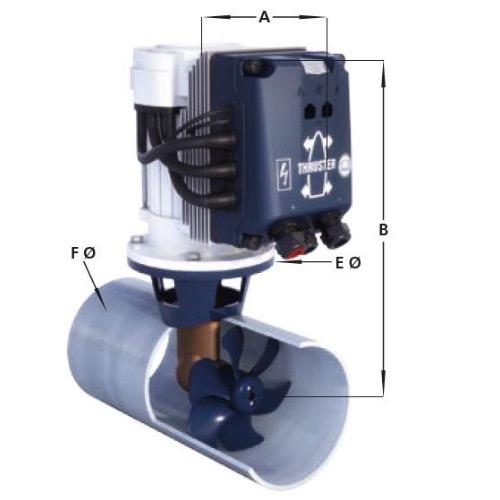 BOW PRO Fully Proportional Brushless Thruster 76kgf, 12V, Tunnel Dia: 185mm