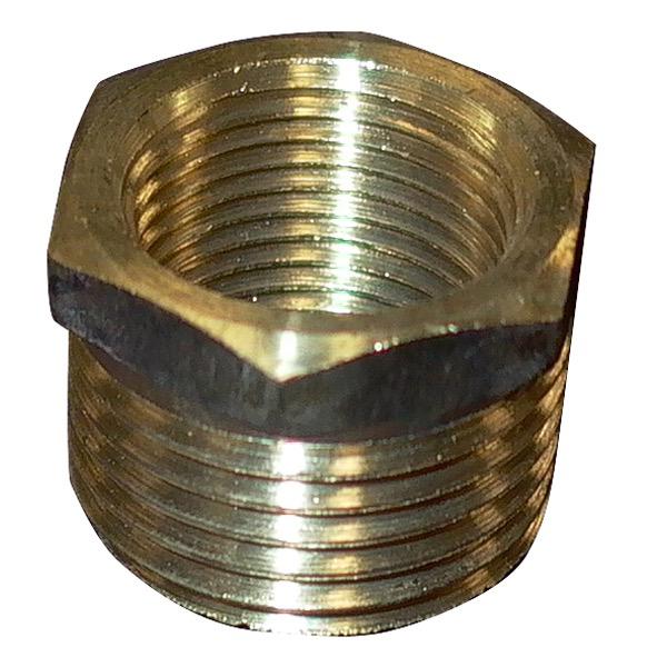 Bush Brass 3/8" BSP I.D. converts to 1/2" BSP O.D.