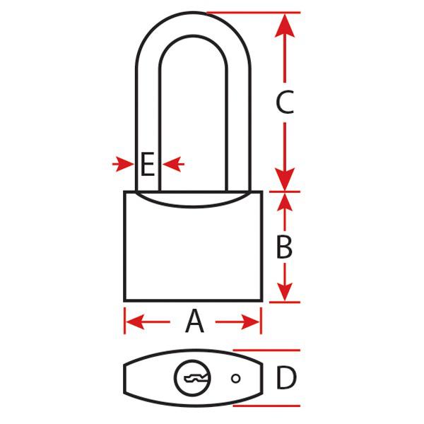 Stainless Steel Long Shackle Padlock