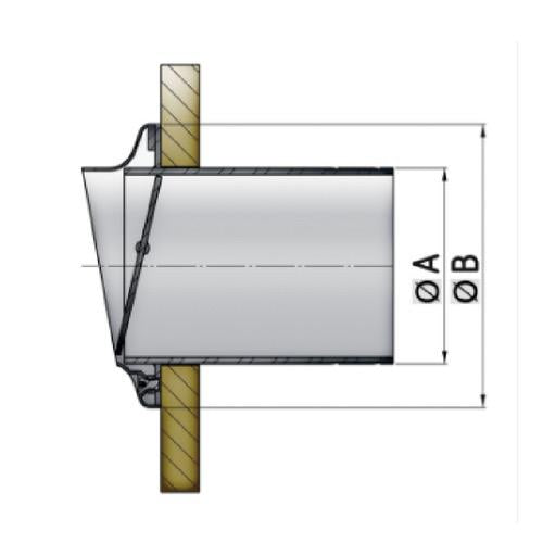 Stainless Steel Transom Exhaust Connection