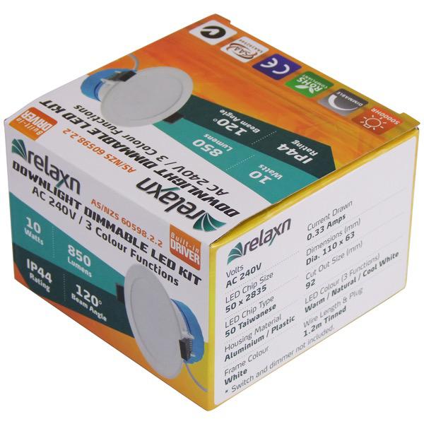 LED Down Light Kit 240V AC 10W - Recessed