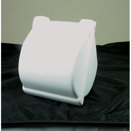 Covered Toilet Roll Holder - White