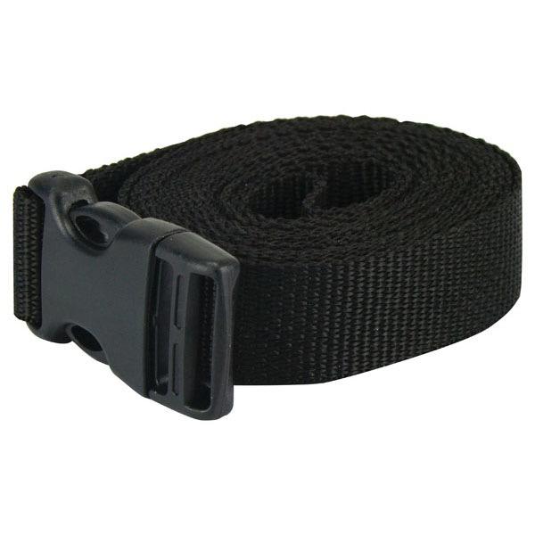 25mm x 2.5m Light Duty Side Release Black Tie Down