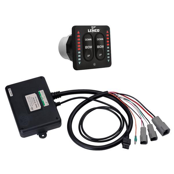 Trim Tab Switch Kit - 12/24V LED Integrated Switch Kit (Double) - 2 Piece Kit - Suits Double Actuator
