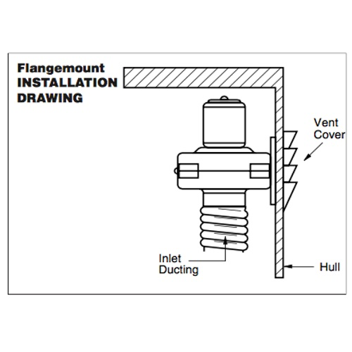 Blower - Extra Heavy Duty - Flange Mount - 100mm - 24V - 7.0 m3/minute