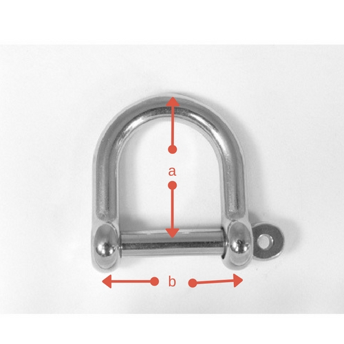 Wide ‘D’ Shackle - Stainless Steel