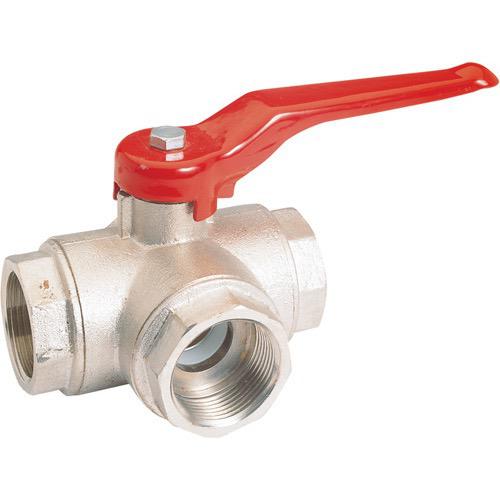 Nickel Plated Brass 3 Way Ball Valve