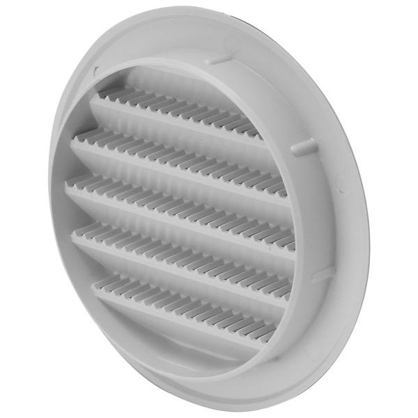 ABS Plastic Round Flat 5 Louvre Vent - 100 Diameter