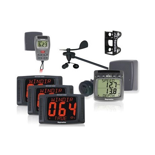 Performance Pack 40 (wind, speed, depth & compass txducers, 3-up mast bracket, NMEA interface, dual, 3 x maxi, & remote control displays)