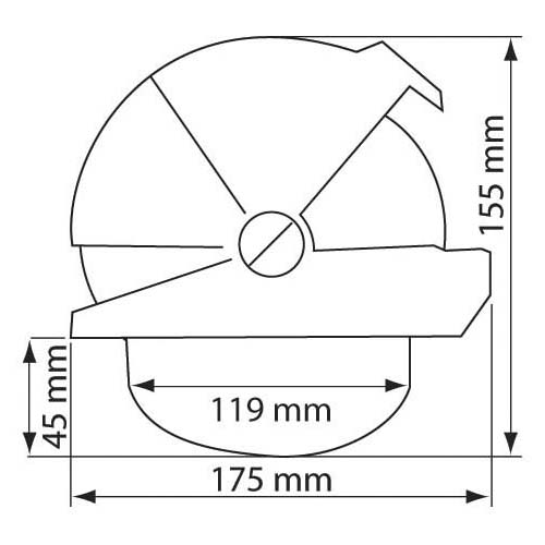 Offshore 135 Powerboat Compass - Black - Flush Mount - With Conical Black Card