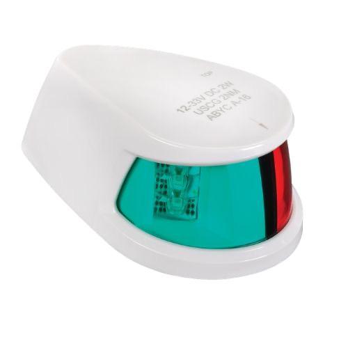 9-33V 2 Nautical Mile L.E.D BI-Colour Lamp White with Red/Green Lenses (Blister Pack of 1)