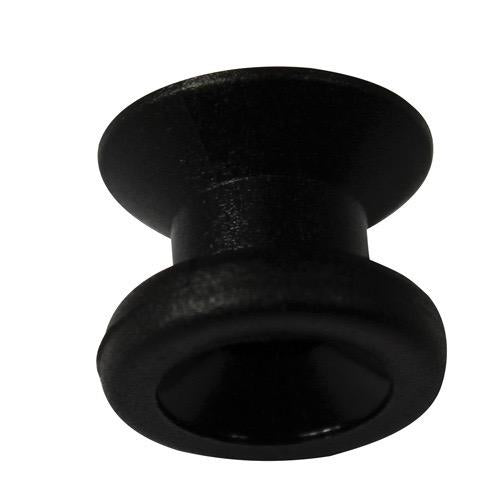 Shock Cord Button - Cord Dia: 5mm - Out Dia: 13mm - Protrusion: 10mm - Black Nylon