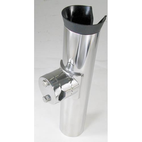 Rail Mount Rod Holder - Slotted Stainless Steel 245mm Length - Tube Inside Dia: 46mm