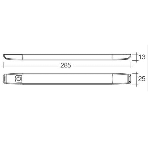 12 Volt Dual Colour L.E.D Strip Lamp White/Red with Touch Switch (Boxed Pack of 1)