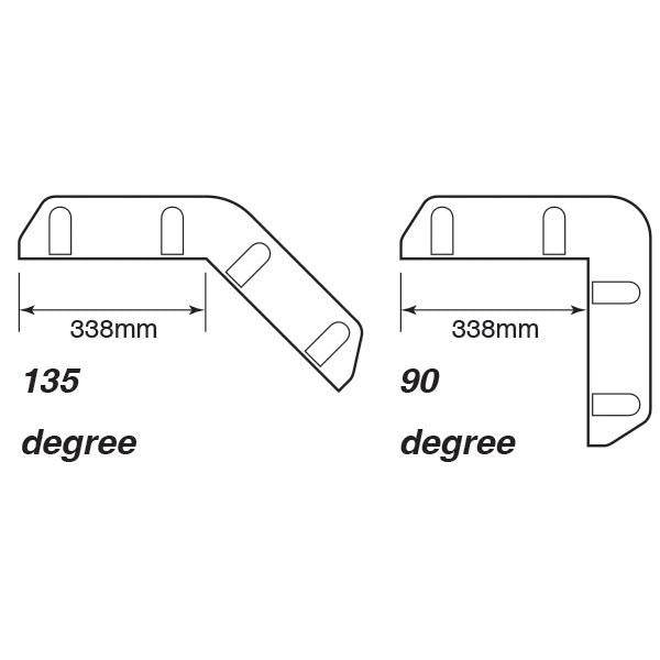 Corner 90° Dock Fender - White