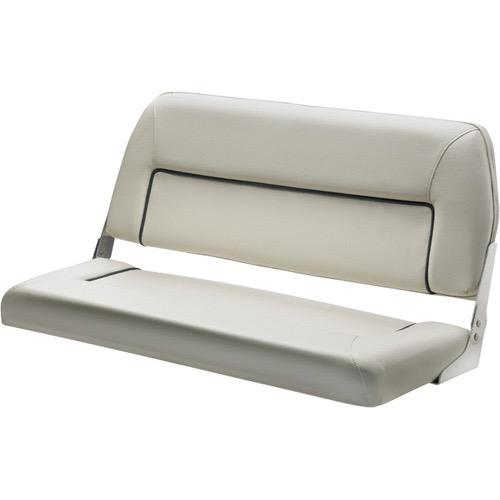 FIRST CLASS Deluxe folding bench seat - White with dark blue seams