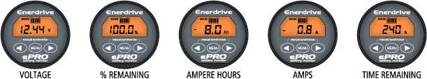 ePRO Battery Monitor 12-24V Range Including 500amp Shunt