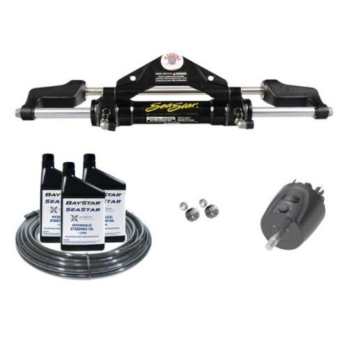 Standard Steering System Kit - Front Mount - Twin Outboard, Twin Cylinder - 4.9 Turn