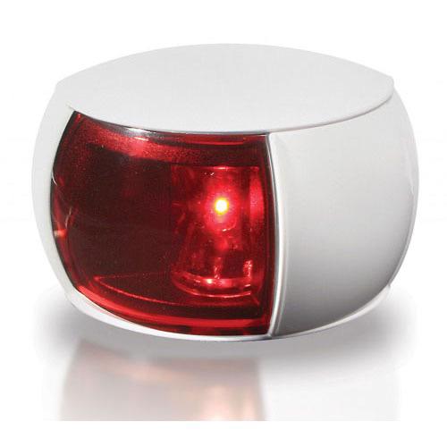 Compact 2NM NaviLED Port Navigation Lamp - White Shroud, Red Lens 2.5m Cable