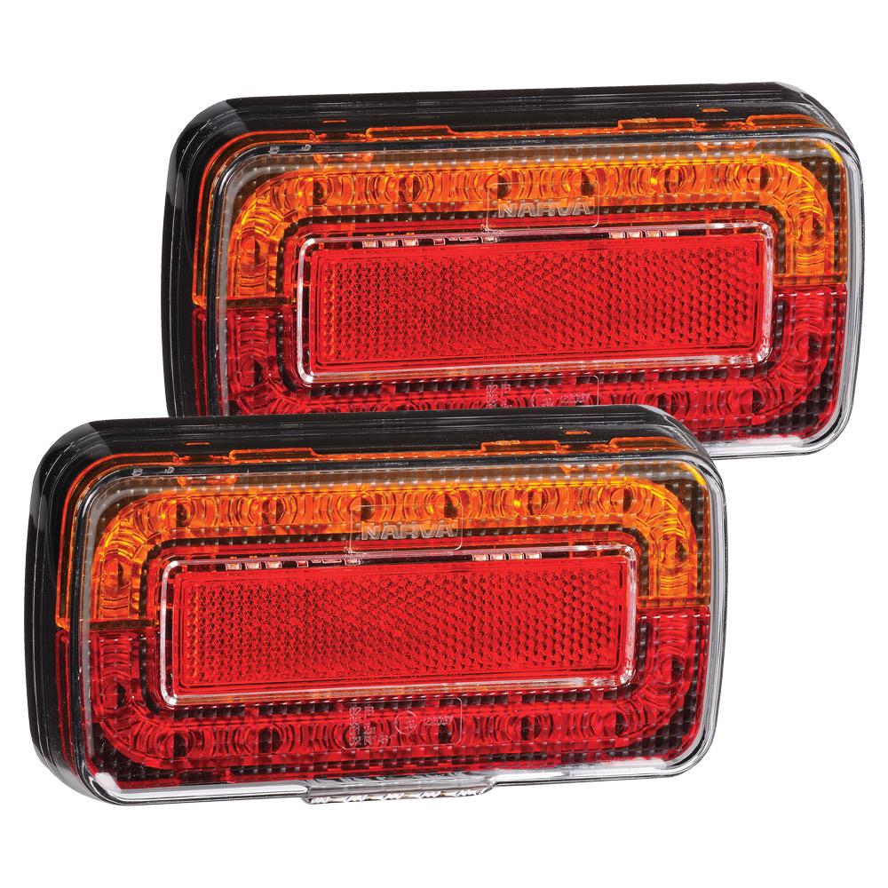 12V Model 37 L.E.D Slimline Rear Stop/Tail, Direction Indicator Lamps w/ Licence Plate Lamp