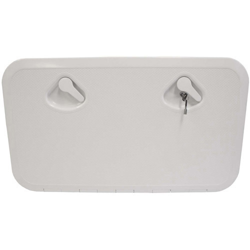 Deluxe Model Opening Storage Hatch - White - Flush Type With Key Lock - 600 x 355mm