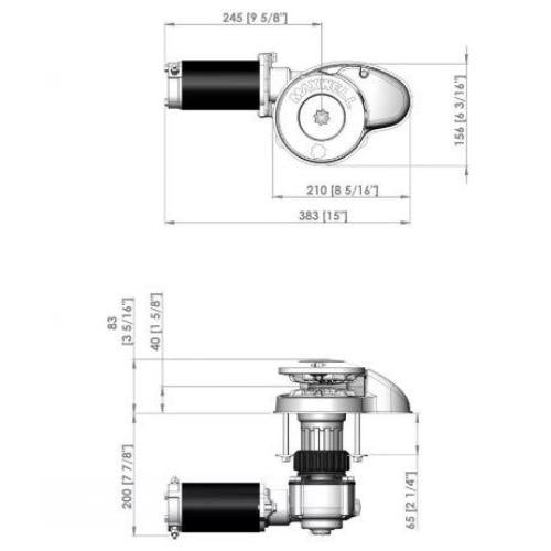 Rope/Chain Anchor Winch RC8-6 Series w/ Capstan