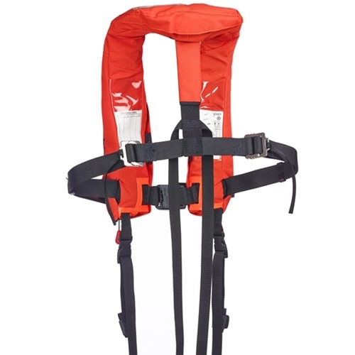 Seacrewsader 290N Solas 3D Lifejacket - Fire Retardant - Automatic, Harness With Hood