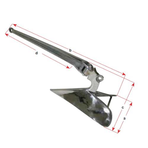 Plough Anchor - 316 Grade Stainless Steel