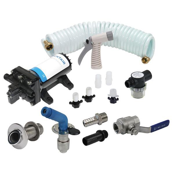 ProBlasterWashdown Kit with S/S Thru-hull Pick Up & S/S Ball Value - 12V - 15.1LPM/60PSI